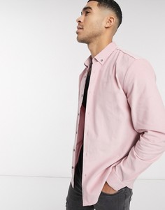 Светло-розовая вельветовая рубашка River Island-Розовый