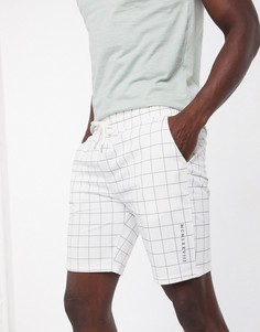 Белые шорты в клетку Topman-Белый