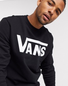 Черный свитшот с круглым вырезом Vans Classic II