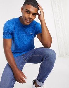 Синяя футболка с логотипом Hollister-Синий