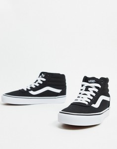 Черно-белые высокие кеды Vans Ward-Черный