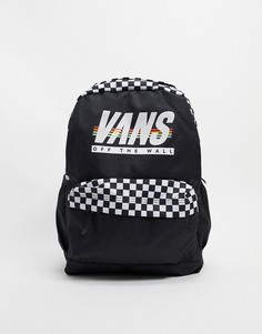 Большой черный рюкзак с полосками Vans Sporty Realm