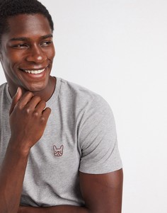 Светло-серая футболка узкого кроя с логотипом Jack & Jones Essentials-Серый