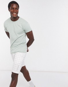 Шалфено-зеленая меланжевая футболка Topman-Зеленый