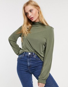 Свободный топ цвета хаки Only-Зеленый