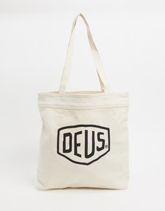 Белая сумка-тоут с логотипом Deus Ex Machina-Белый