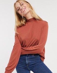 Свободный топ рыжего цвета Only-Оранжевый