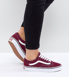 Бордовые кроссовки Vans Old Skool Unisex-Красный