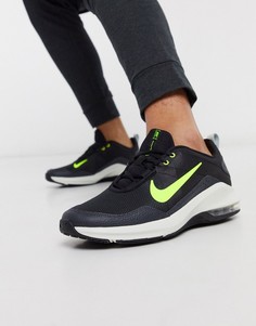 Черные/неоново-зеленые кроссовки Nike Training Air Max Alpha 2-Зеленый