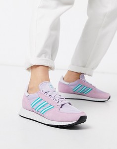 Кроссовки лавандового/розового цвета adidas Originals Forest Grove-Розовый