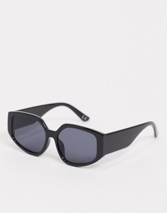 Черные угловатые солнцезащитные очки Jeepers Peepers-Черный