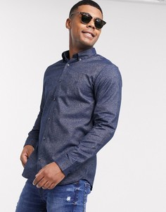 Саржевая рубашка с длинными рукавами Jack & Jones-Темно-синий