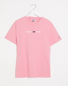 Розовая футболка с логотипом Tommy Jeans-Розовый