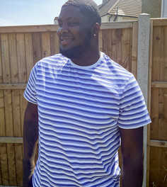 Фиолетовая футболка в полоску New Look Plus-Фиолетовый