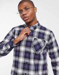 Синяя рубашка в клетку с длинными рукавами Carhartt WIP-Мульти