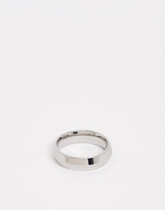 Серебристое кольцо из нержавеющей стали ASOS DESIGN-Серебряный