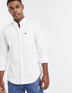 Белая узкая оксфордская рубашка с логотипом American Eagle-Белый