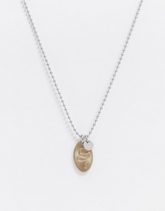 Ожерелье из нержавеющей стали с подвеской Fossil-Серебряный