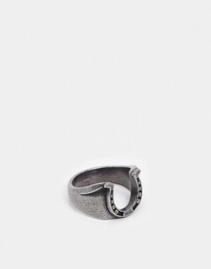 Темно-серое кольцо Fossil-Серебряный