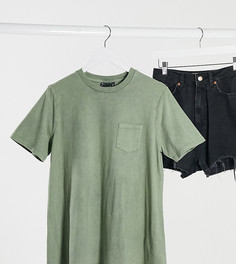 Футболка цвета хаки с карманом ASOS DESIGN Maternity-Зеленый