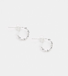 Серебряные серьги-кольца ASOS DESIGN-Серебряный