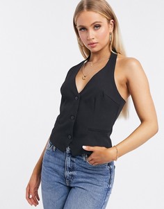 Черный комбинируемый жилет ASOS DESIGN