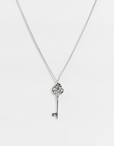 Посеребренное ожерелье с подвеской в виде ключа Regal Rose-Серебряный