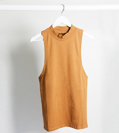 Коричневая облегающая майка-борцовка ASOS DESIGN Tall-Коричневый