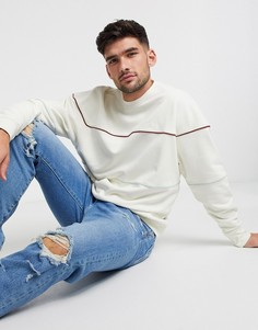 Свободный бежевый свитшот с логотипом в тон и кантом Levis Levis®