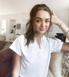 Белая свободная футболка ASOS DESIGN Petite-Белый