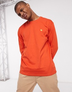 Оранжевый лонгслив Carhartt WIP