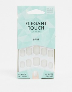 Квадратные накладные ногти базовой расцветки Elegant Touch-Бесцветный