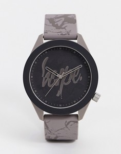 Часы с ремешком с мраморным узором Hype-Серый