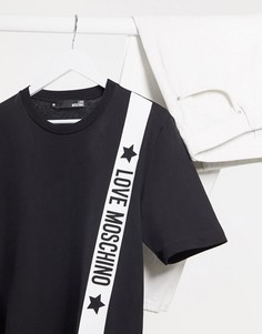Футболка с принтом Love Moschino-Черный