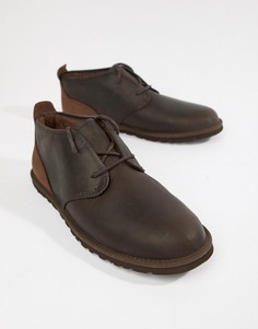 Коричневые кожаные ботинки чукка Ugg Maksim-Черный