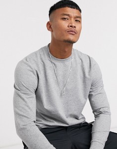 Серый легкий меланжевый свитшот ASOS DESIGN