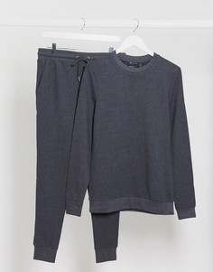 Темно-серый обтягивающий спортивный костюм из органического хлопка ASOS DESIGN