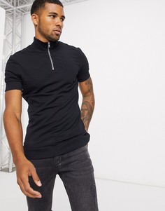 Черная плотная футболка из органического хлопка ASOS DESIGN-Черный