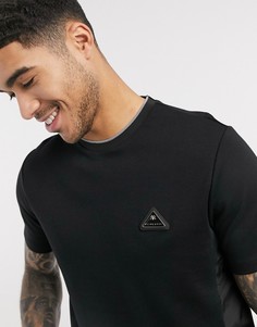 Черная футболка со вставками River Island-Черный