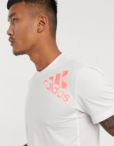 Белая футболка с логотипом adidas Training-Белый