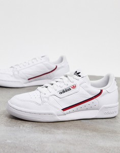 Красно-белые кроссовки adidas Originals Continental 80-Красный