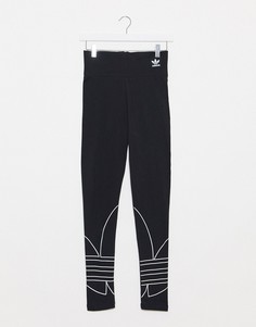 Черные леггинсы с логотипом adidas Originals-Черный