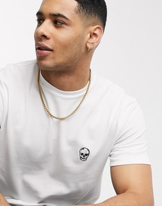 Белая футболка с черепом River Island-Белый
