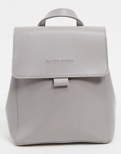 Серый маленький рюкзак с откидным клапаном Claudia Canova