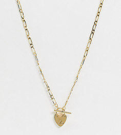 Массивное ожерелье с подвеской-замком и Т-образной застежкой Orelia-Золотой