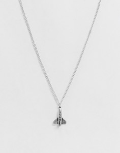 Серебристое ожерелье с подвеской-ракетой Icon Brand-Серебряный