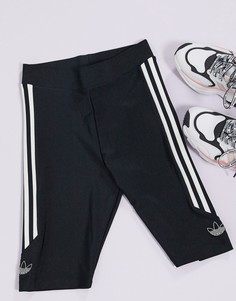 Черные облегающие шорты с логотипом adidas Originals-Черный