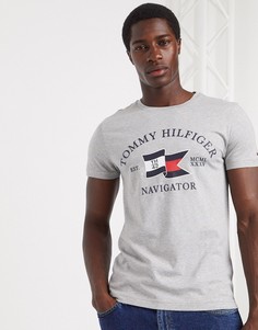 Футболка с флагом Tommy Hilfiger-Серый