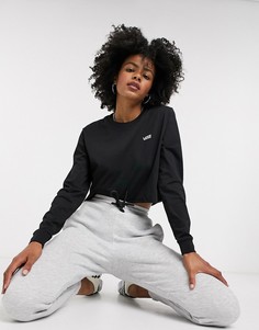 Черный лонгслив короткого кроя Vans Junior