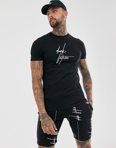 Узкая футболка с логотипом ASOS DESIGN Dark Future-Черный